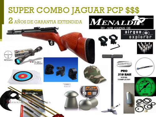 Jaguar Pcp+infla+balines+cargador+mira+kit Limpieza+gorr+env