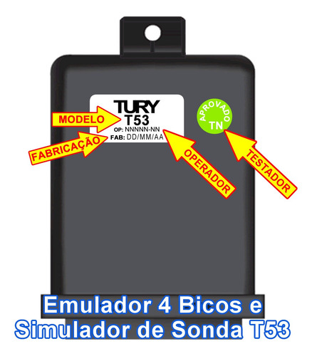 Imagem 2 de 5 de T53 Emulador De 4 Bicos E Simulador De Sonda Lambda Tury