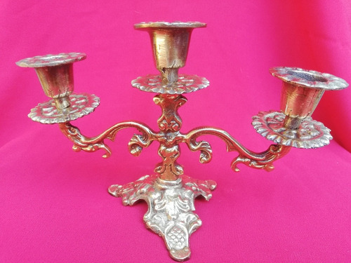 Candelabro De Bronce,muy Lindo