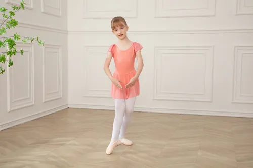Vestido De Ballet, Poncho Y Medias De Baile De Encaje Para N