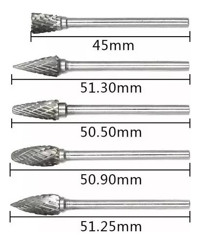 Juego Fresa Lima Rotativa Metal Duro Taladro Dremel Profesio