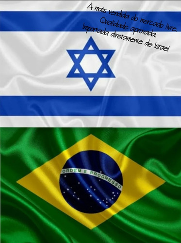 Kit De Bandeira Israel+bandeira Do Brasil Oficial 150cmx90m | Parcelamento  sem juros