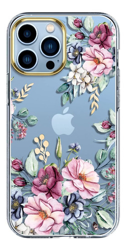 Luolnh Funda Para iPhone 13 Pro Max Con Flor, Para Mujeres F