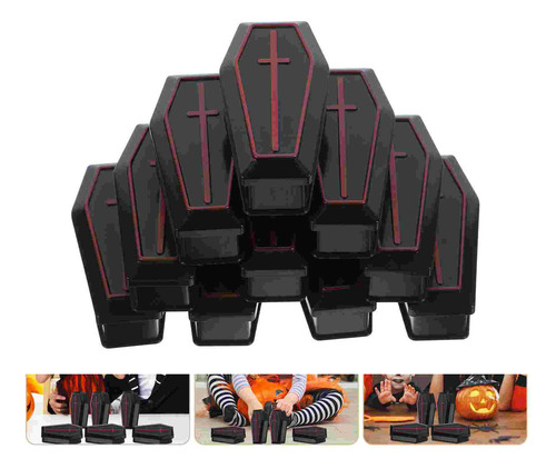 M 10x Mini Cajas De Ataúd Decoración De Halloween Con