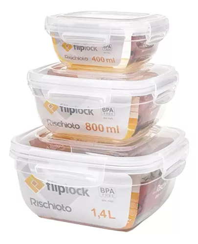 ActivoTex Tuppers hermeticos de plastico - Pack de Tapers grandes para  alimentos 5 uds 4L Rosa - Tupers