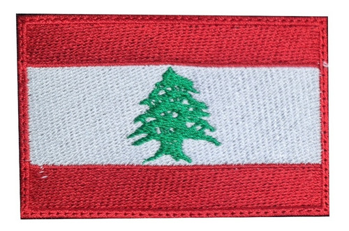 Bandera De Libano Parche Bordado 9x6 Cm