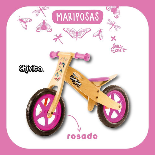 Bici Para Niño - De Madera Sin Pedales-chivita Original