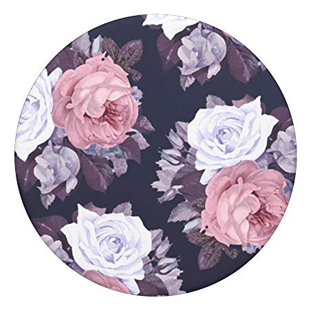 Pop Socket Con Estampado Floral Blanco, Rosa Y Morado Sobre