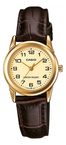 Relógio Casio Feminino Dourado Ltp-v001gl-9budf