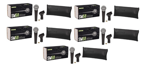 Shure Sm58-lc Micrófono Vocal Profesional Cardioide 5 Piezas