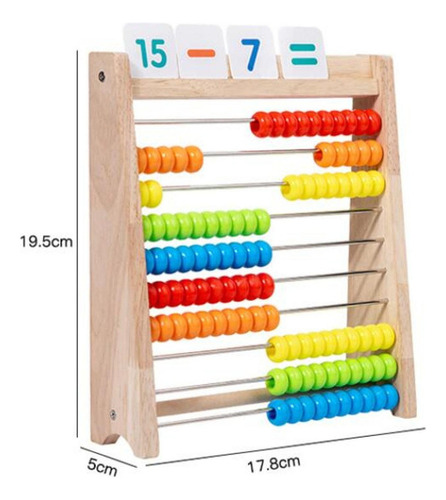 Fs Clásico De Madera Abacus Preescolar Matemáticas Juguetes