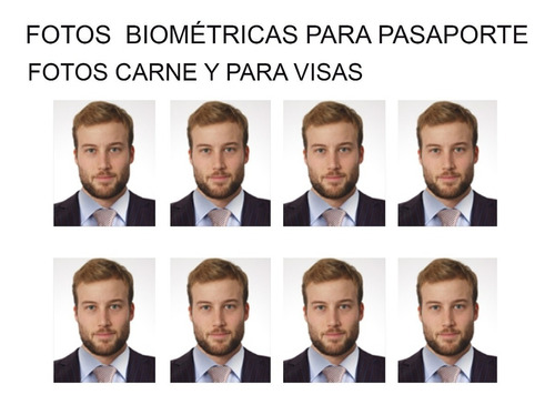 Fotos Biométricas Para Pasaporte/fotos Para Visas/foto Carne