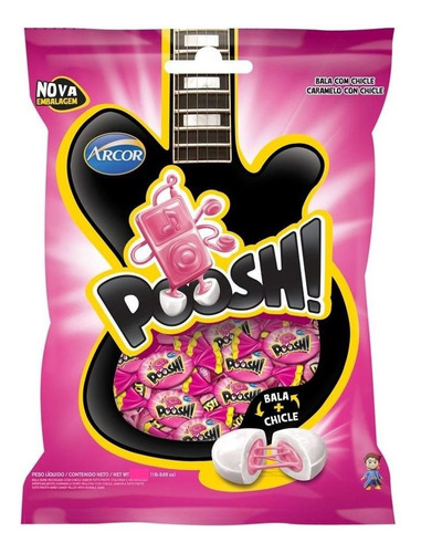 Bala Chiclete Poosh Tutti Frutti 600 Gr - Arcor