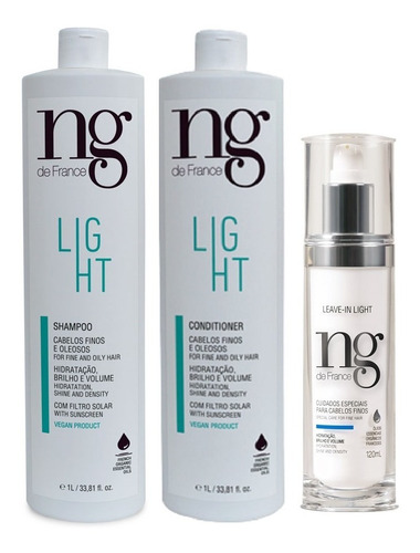 Ng De France Kit Shampoo Light + Cond. Light 1l + Leave-in