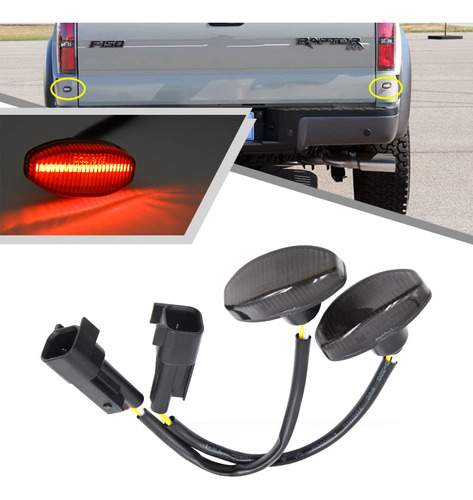 2 Luz Led Marcador Lateral Para Lente Ahumada Ford F150 Svt