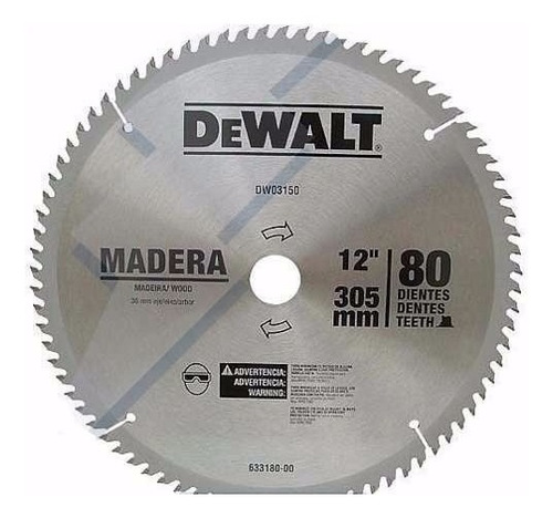 Disco Sierra Circular Dewalt 12 305mm Dwa03150 80 Dientes