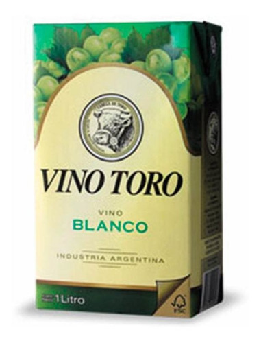 Pack X 12 Unid Vino  Tetra Blanco  1 Lt Toro Vinos En Tetra