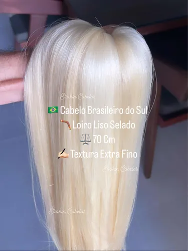 Cabelo Loiro Lindo, Produto p/ Cabelos Feminino Cabelo Brasileiro Do Sul  Nunca Usado 89840330