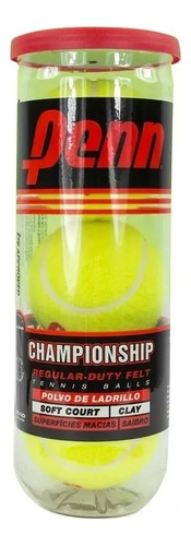 Tubos Penn 3 Pelotas Tenis Padel Championship Sello Rojo Paddle Tennis