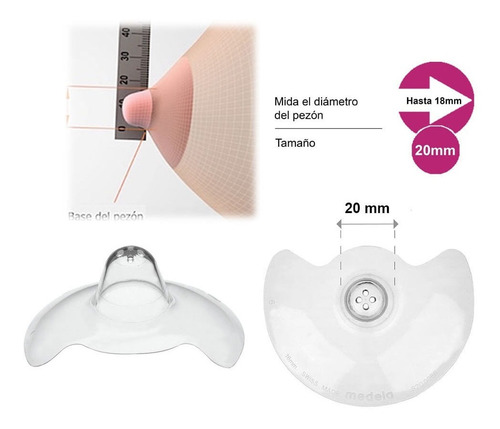 Imagen 2 de 4 de Pezonera Medela Talla M Estuche X 2und
