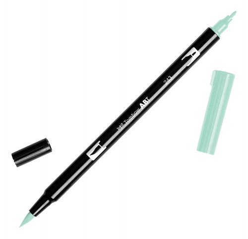 Marcador Artístico Tombow Dual Brush Pen, 243, Menta, 1. Con