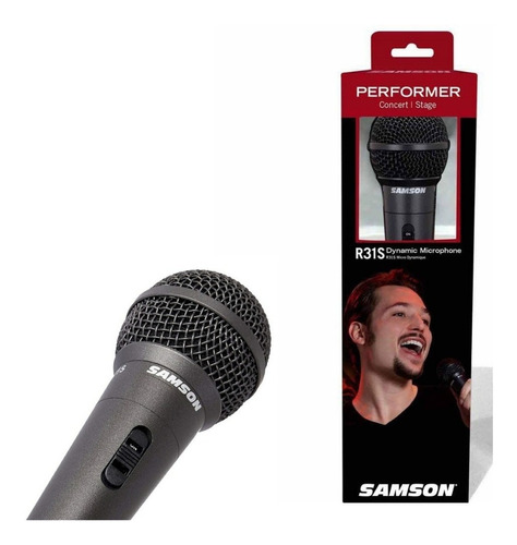 Microfone Samson R31s Hipercardióide Xlr De Mão