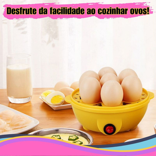Cozedor De Ovos Eletrico Egg Cooker Portatil 7 Espacos 110v