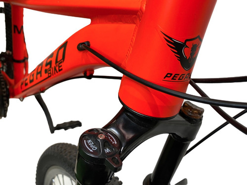 Imagen 5 de 10 de Bicicleta Naranja Aluminio Mtb Aro 27,5 Pegaso Bike