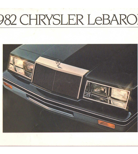 Chrysler Lebaron 1982 Catálogo De Venta 