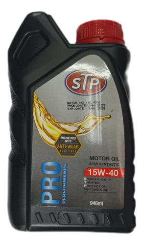 Aceite Semi Sintético 15w-40 Marca Stp 