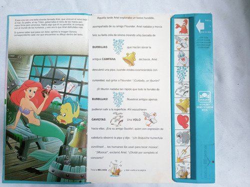 Libro Antiguo* Golden Sound Story :la Sirenita /disney Unico (Usado)
