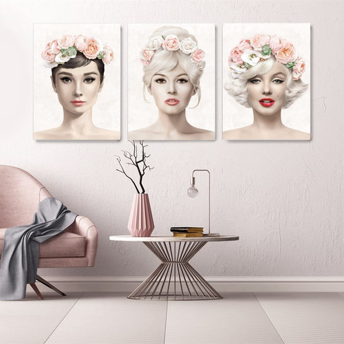 Cuadros Marilyn Monroe Audrey Hepburn Brigitte Bardot Flower