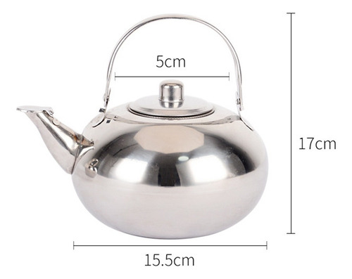 * Tetera De Metal Tradicional De Acero Inoxidable De 1,5 L