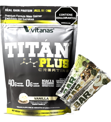 Titan Plus X10 Libras - Aumento De Masa Muscular - Gainer