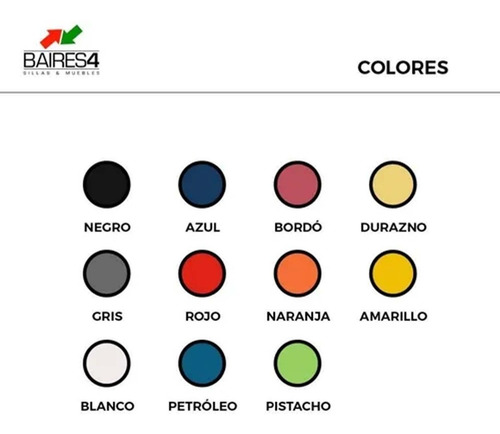 Imagen 5 de 5 de Pack X 4 Sillas Fijas Apilables | Contado