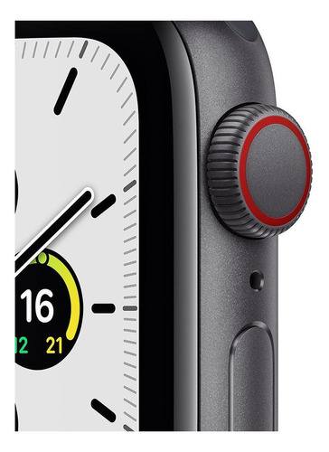 Imagen 2 de 7 de Apple Watch SE (GPS + Cellular, 40mm) - Caja de aluminio color gris espacial - Correa deportiva Azul medianoche