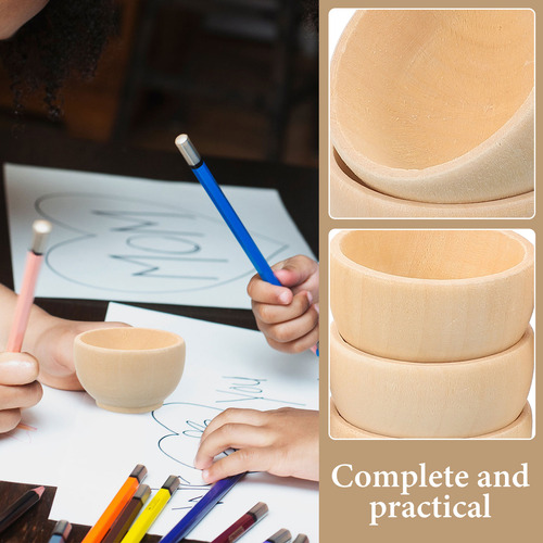 Cuencos De Madera Para Manualidades, 10 Unidades, Cuencos De