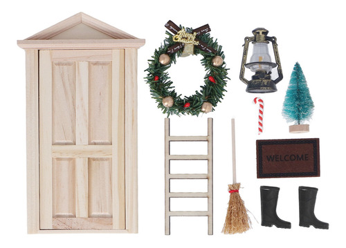 Kit Para Puerta De Casa De Muñecas En Miniatura, Miniárbol D