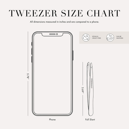 Pinça Tweezerman Moon Dust Slant Em Aço Inoxidável