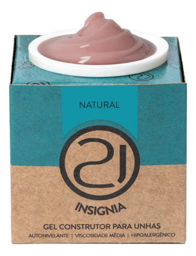 Gel Ecoline Insignia 16g + Fibra 1 Metro - Nails 21 Cor Natural