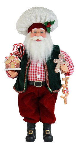 16  Inch Standing Gingerbread Chef Cooking Santa Claus ...