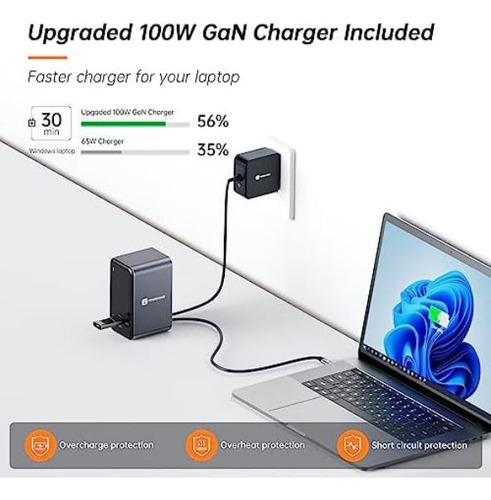 Base De Acoplamiento Usb C Tobenone Para Monitor Dual