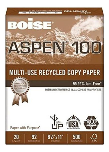 Papel Multiuso Boise® Aspen® 100 Para Imprimir Y Copiar, 1 R