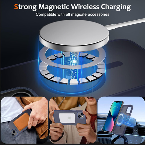 Anuck Para iPhone 13 Case Magnetic Telephip Magnetic Con Tpu
