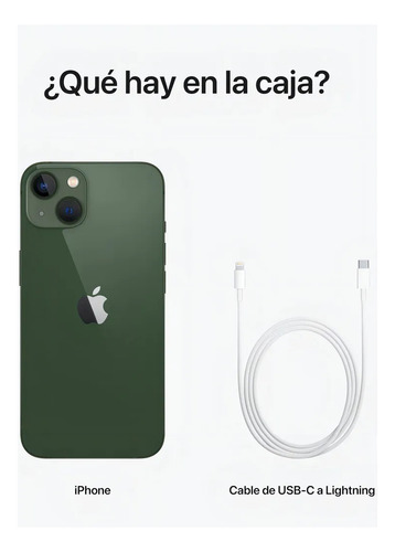 Apple Iphone 13 (128 Gb) - Verde Con Caja Original Verde (Reacondicionado)