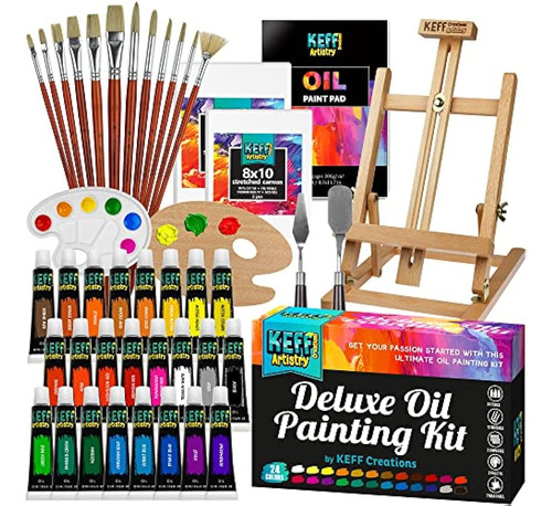 Keff Set De Pintura Al Óleo Para Adultos Y Niños - Kits De A