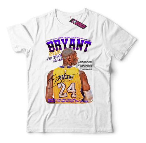 Remera Kobe Bryant Black Mamba Nba Lakers 24 Kb30 Dtg 