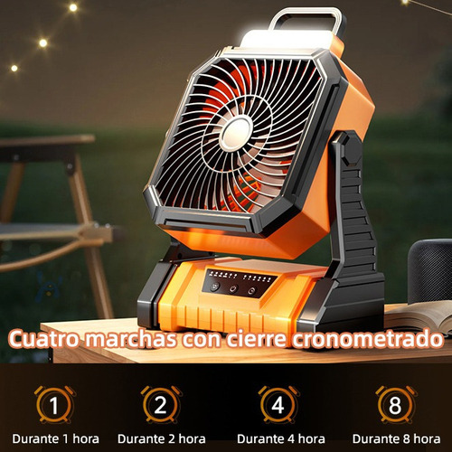 Nova Ventilador Recargable Grandes Portatil Acampar Y