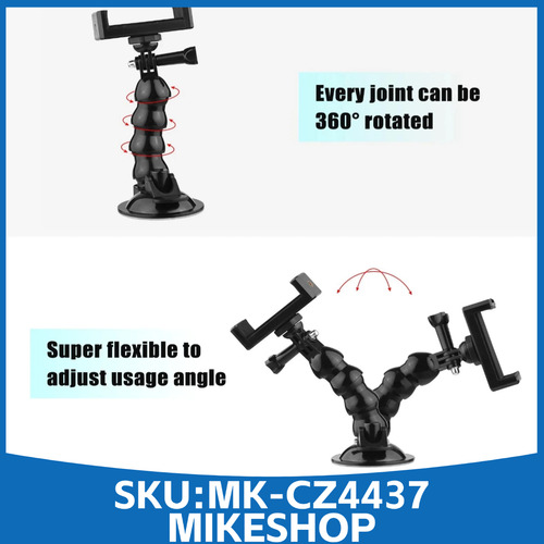Soporte Ventosa Sopapa Auto Parabrisas Para Gopro Dji Celu Negro