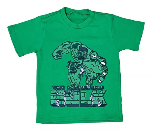 Camiseta Infantil Led Homem de Ferro Manga Curta Marvel